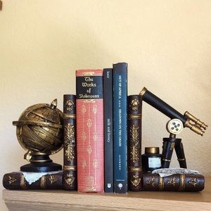 Astronomy Bookends Galileo Space Time Decor 6 inch